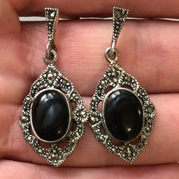 Marcasite Dangle earrings - Picture 2 of 4